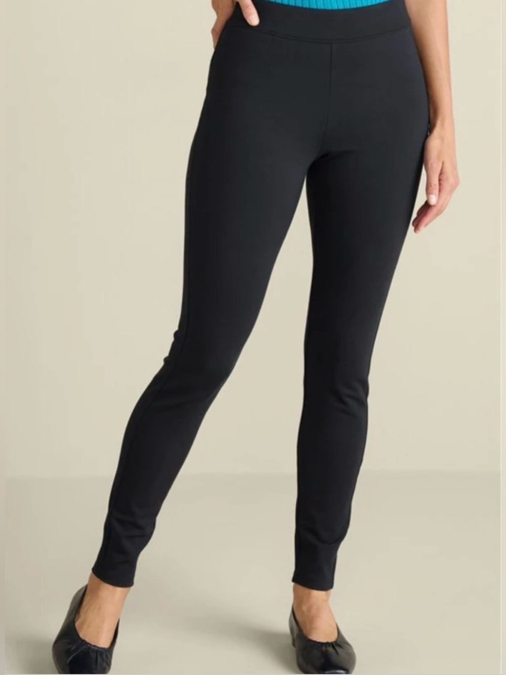 NWT Soft Surroundings Gray Elastic Pull On Ankle Leggings L Classic Pointe